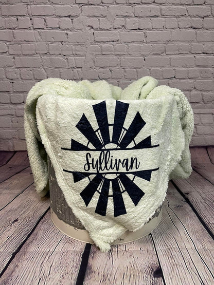 Personalized Windmill Blanket