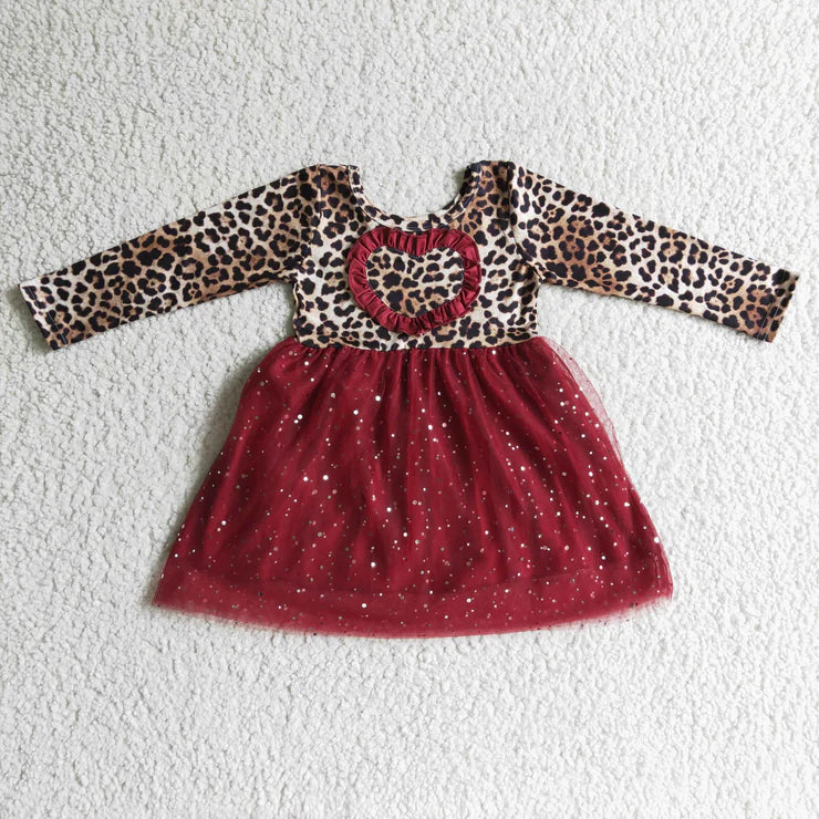 Leopard tulle valentines day dress