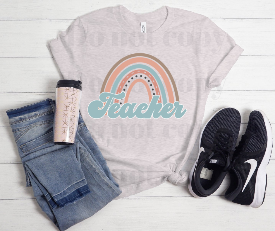 Teacher rainbow| Women's tee| unisex
