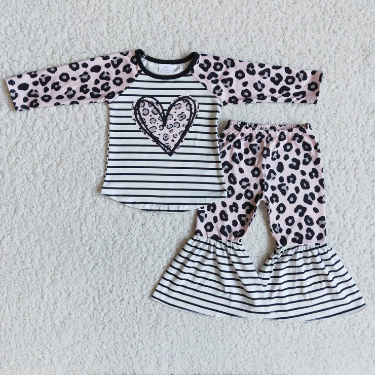 Heart valentines day long sleeve set