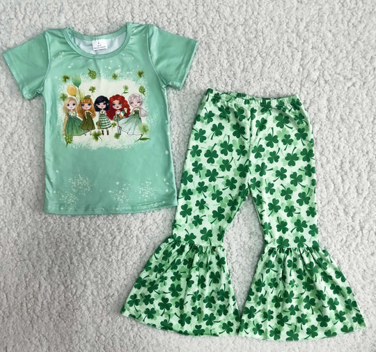 St. Patrick's Day princess short sleeve set