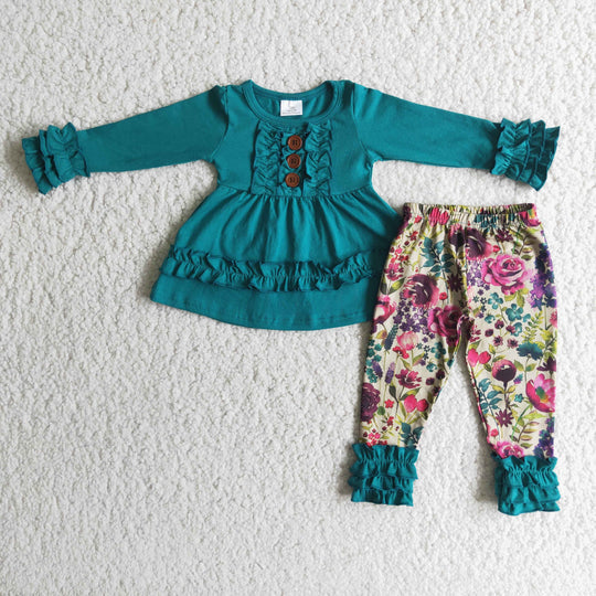 Floral ruffles outfit