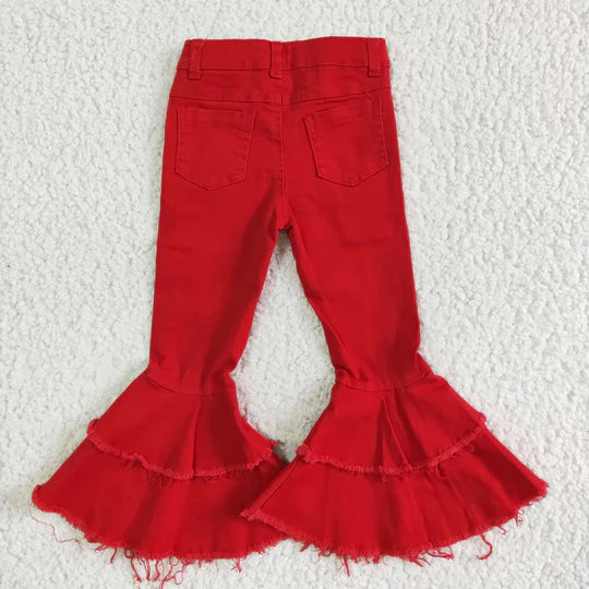 Red bell bottoms