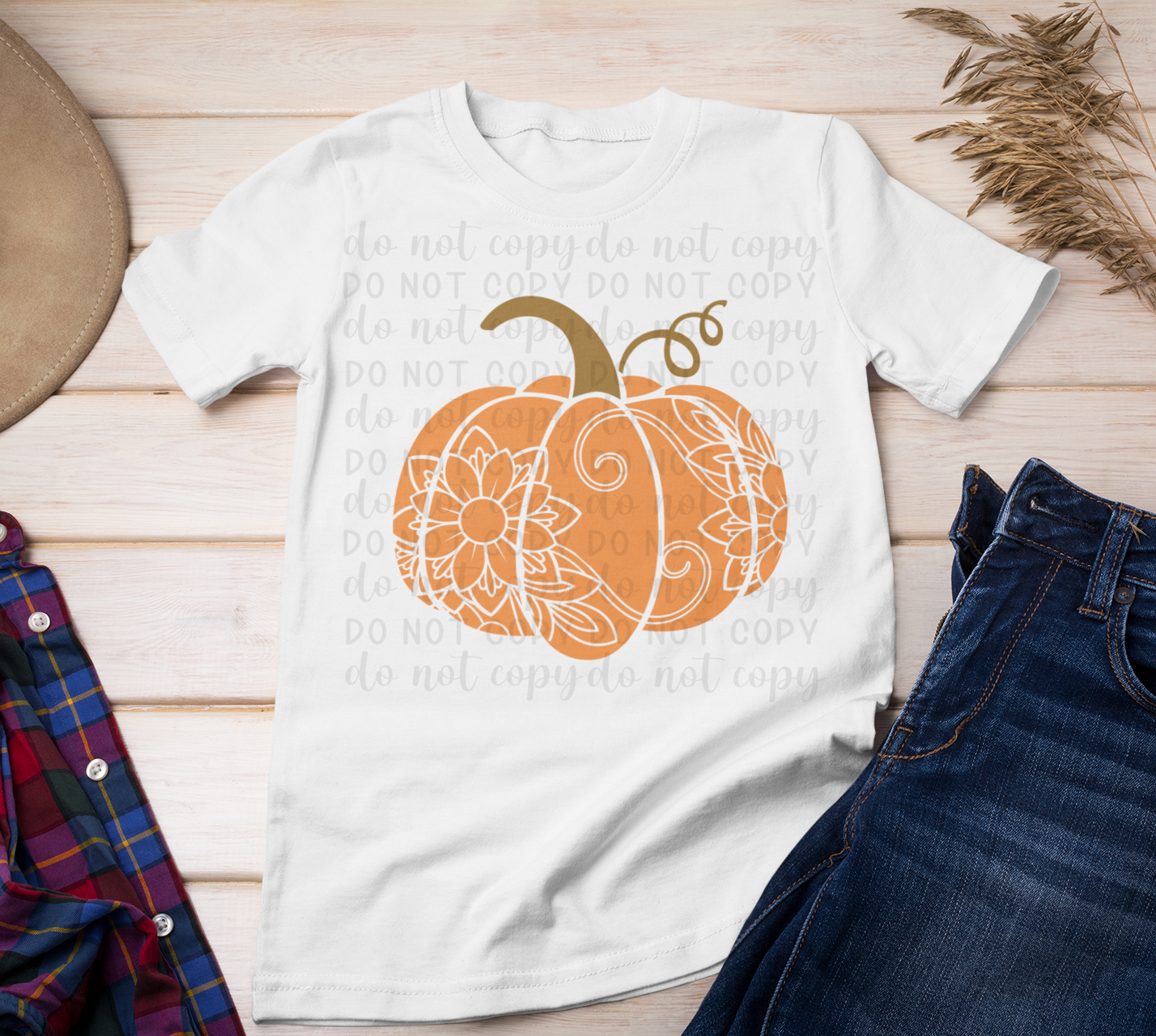 Fall floral pumpkin